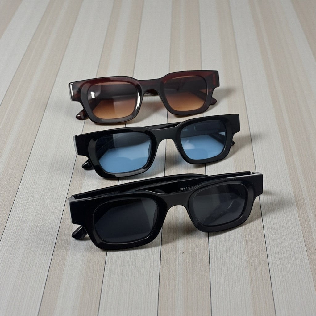 Óculos de Sol Square Retangular em Acetato